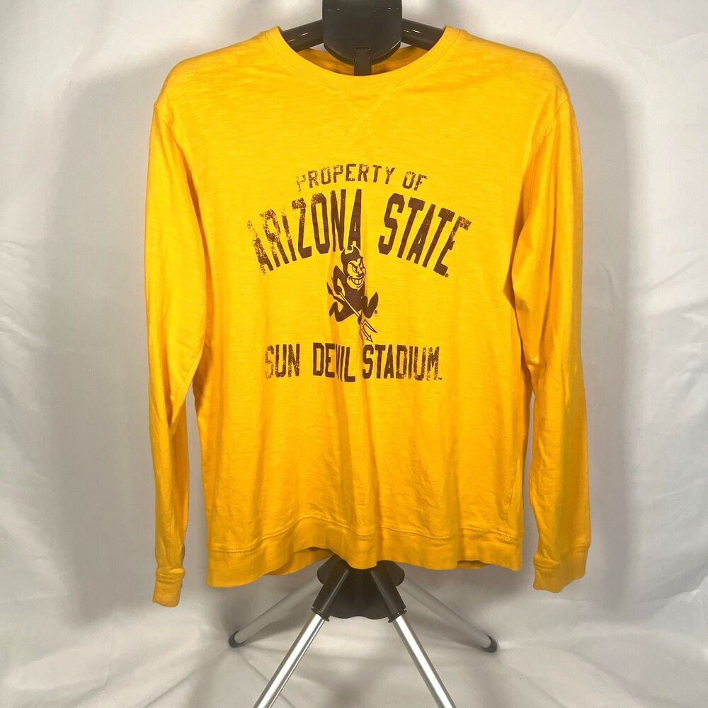 Arizona State Sun Devils Shirt Gold Long Sleeve Knights Apparel Size Large